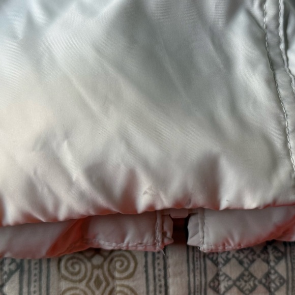 Laundry by Shelli Segal white puffer coat size Detachable belt hood and neck fur - Picture 11 of 13